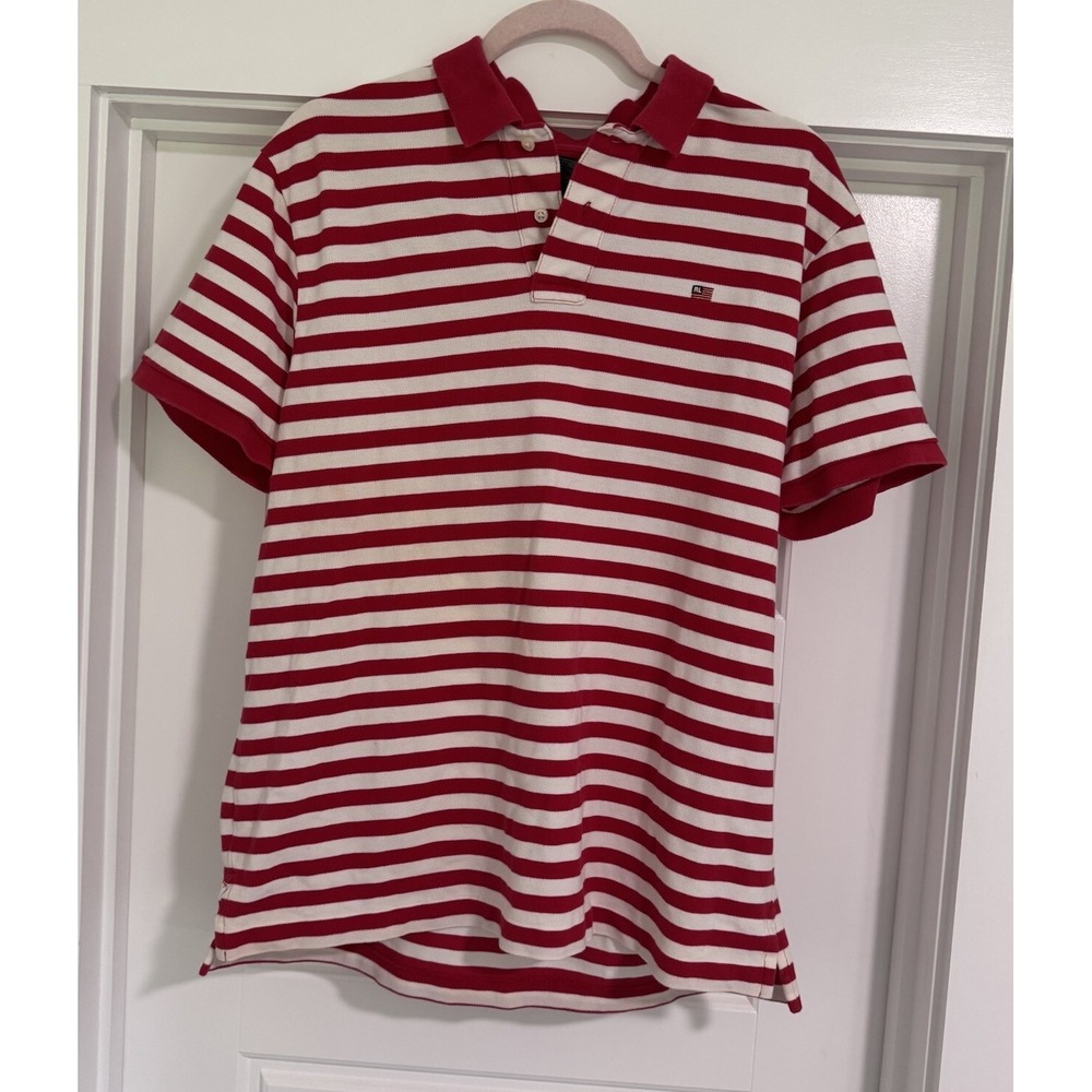 Polo Ralph Lauren Jeans‎ Co Vintage Polo Shirt Flag Red Stripes Mens XL